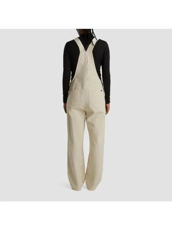 Vans Cotton Stryker Overalls Women Workwear Inspired Patches Cream New 042026 - Picture 2 of 13